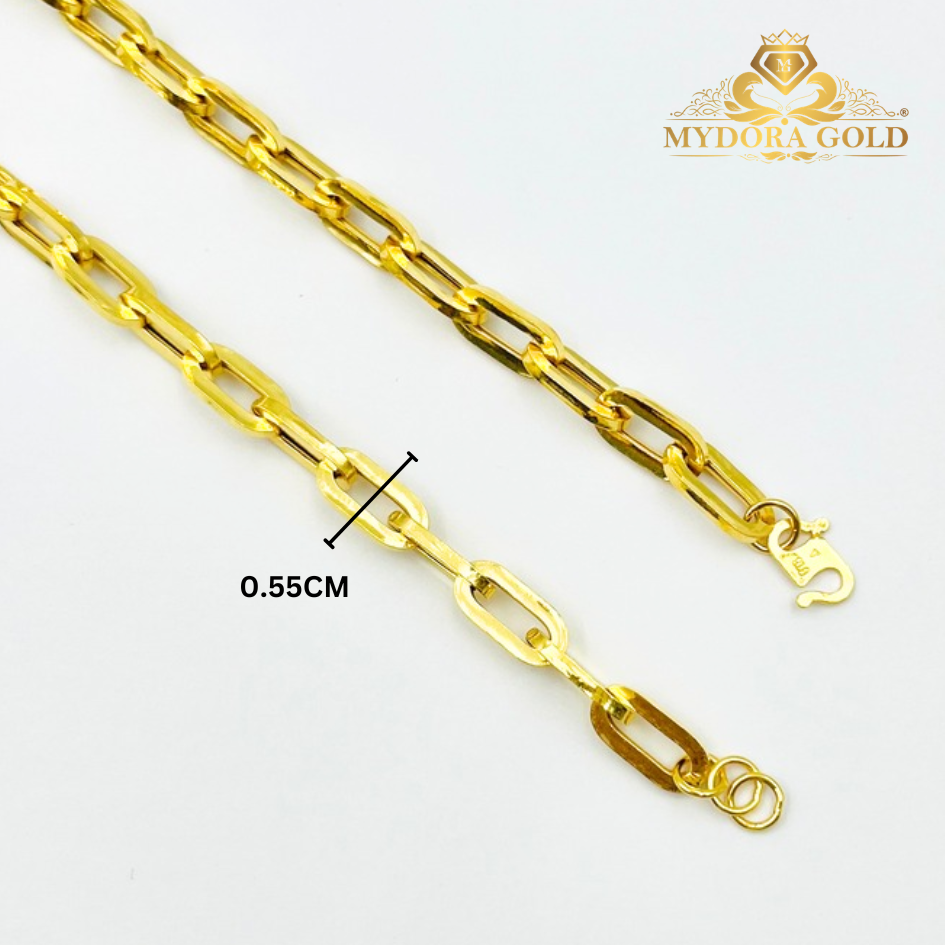 MYDORA Rantai Tangan PaperClip Chain l EMAS 916/22K