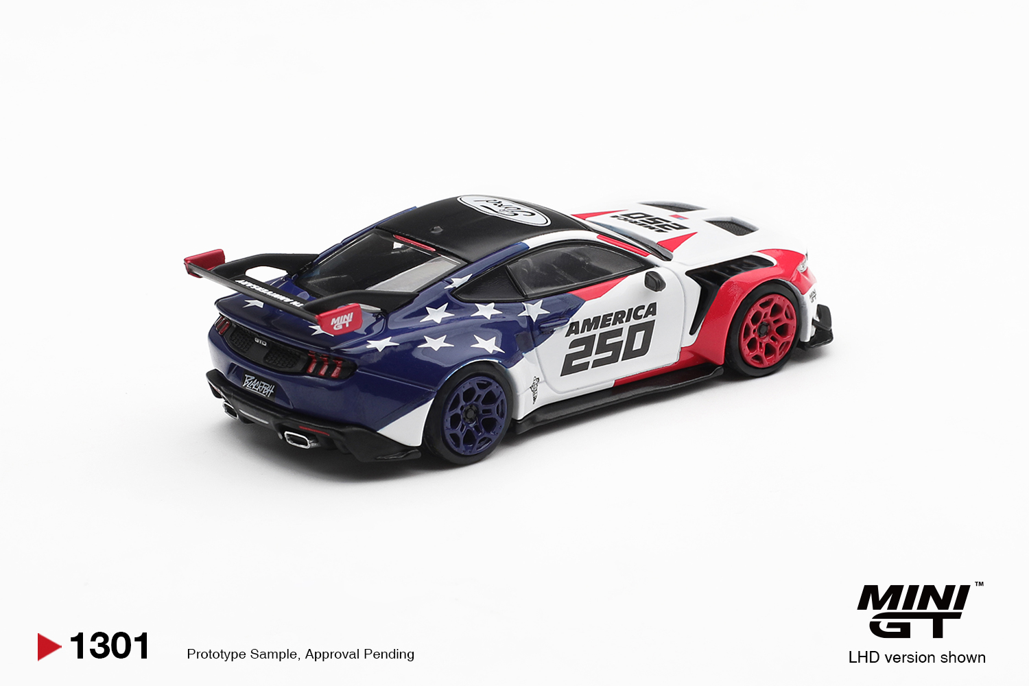 Mini GT 1/64 Ford Mustang GTD  America 250  USA Exclusive  -  MGT01301-BL