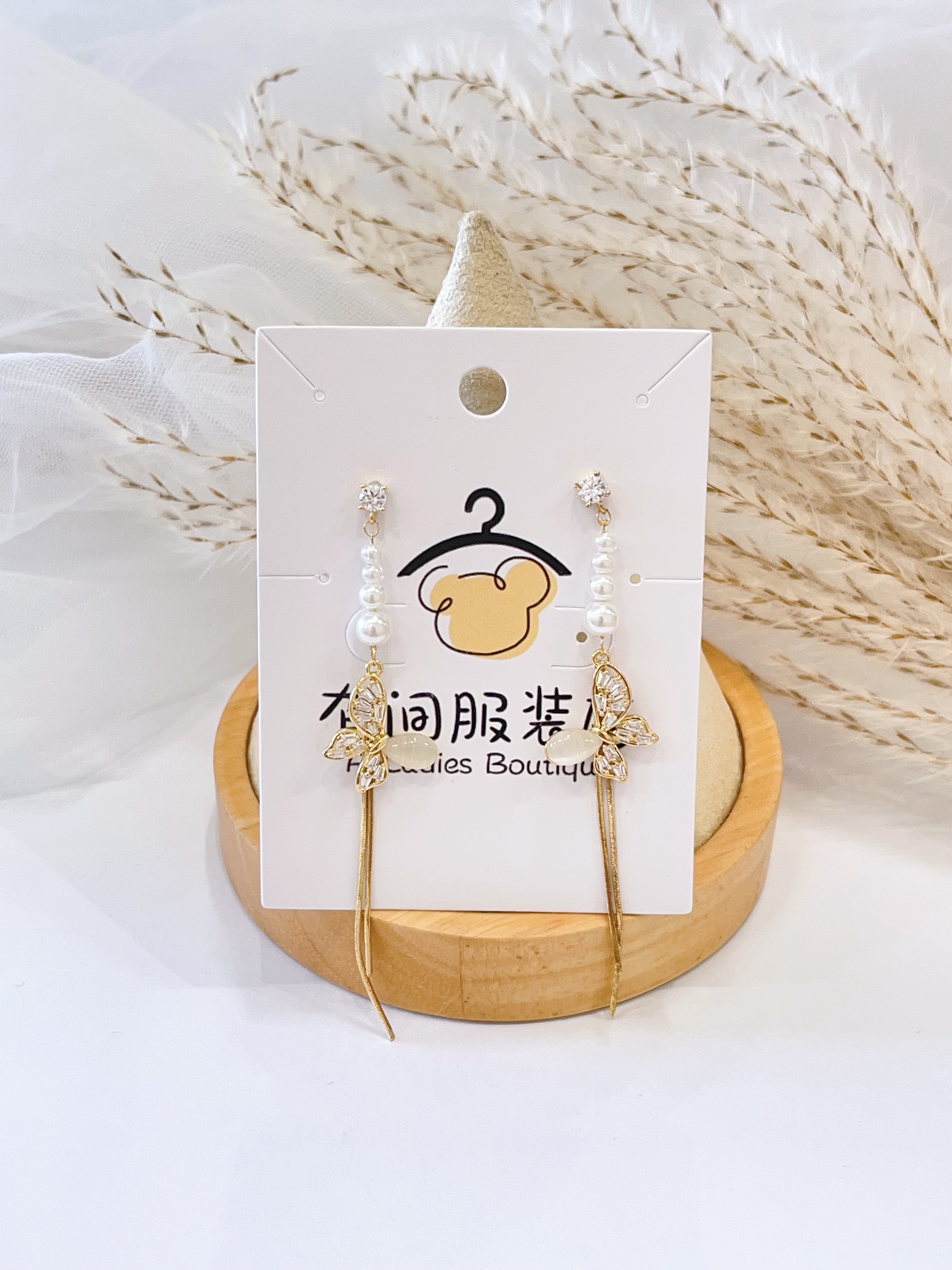 蝴蝶系列🦋猫眼石蝴蝶耳环