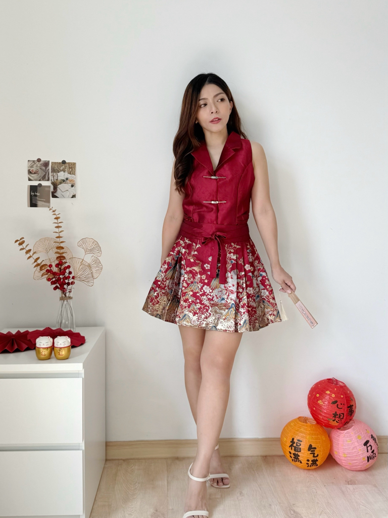 “锦织归韵” 新中式马甲+马面裙套装 (3 colours) 高品✨Premium Quality