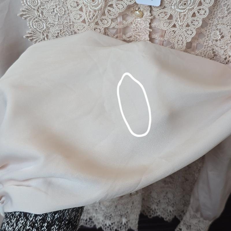 Vintage Pale Pink Lace Blouse Shirt / Outer (PP001-6)