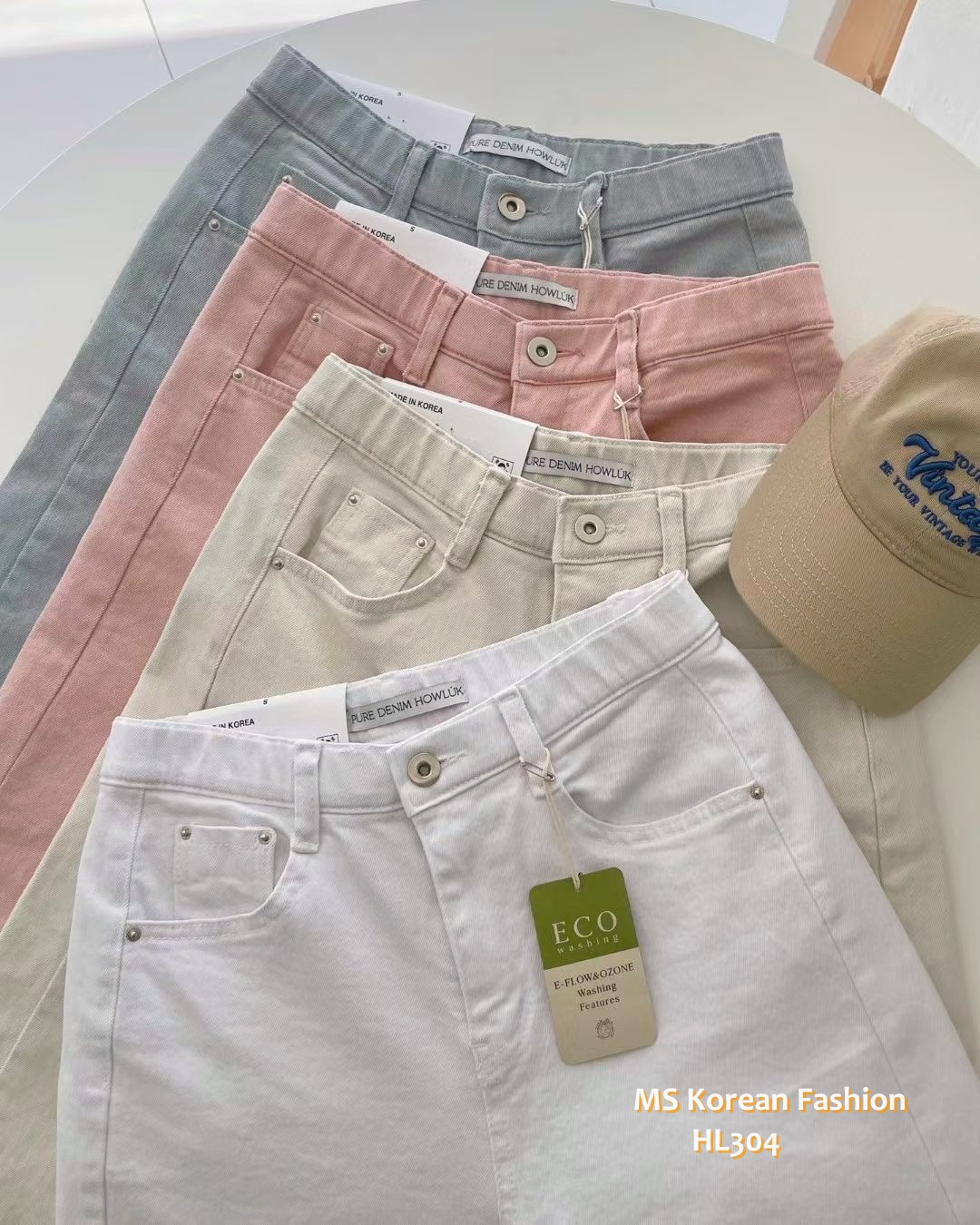 HL304 韓國🌼Howluk春版彈力棉闊筒褲