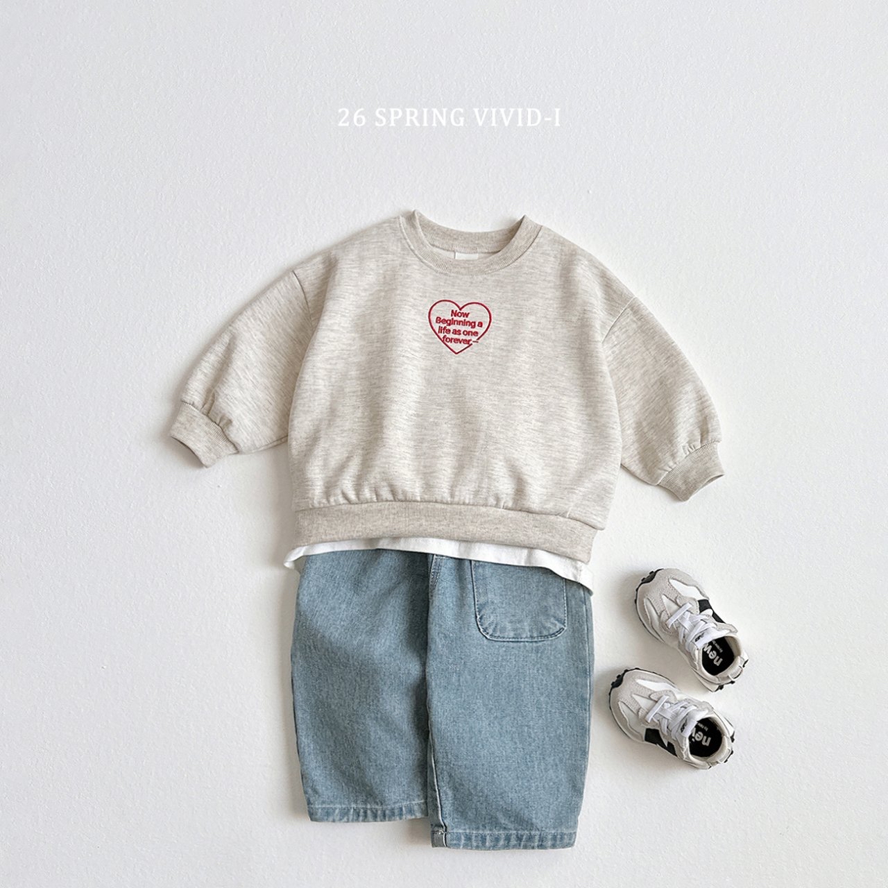 🌸預訂 韓國直送🌸🇰🇷VIVIDI四色愛心字母刺繡長袖上下套裝