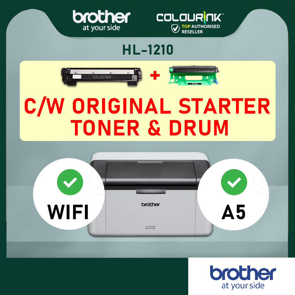 Brother HL-1210W A4 Print Only WiFi B&W Monochrome Laser Printer Mobile Printing LPB-6030w HP M107w 6030