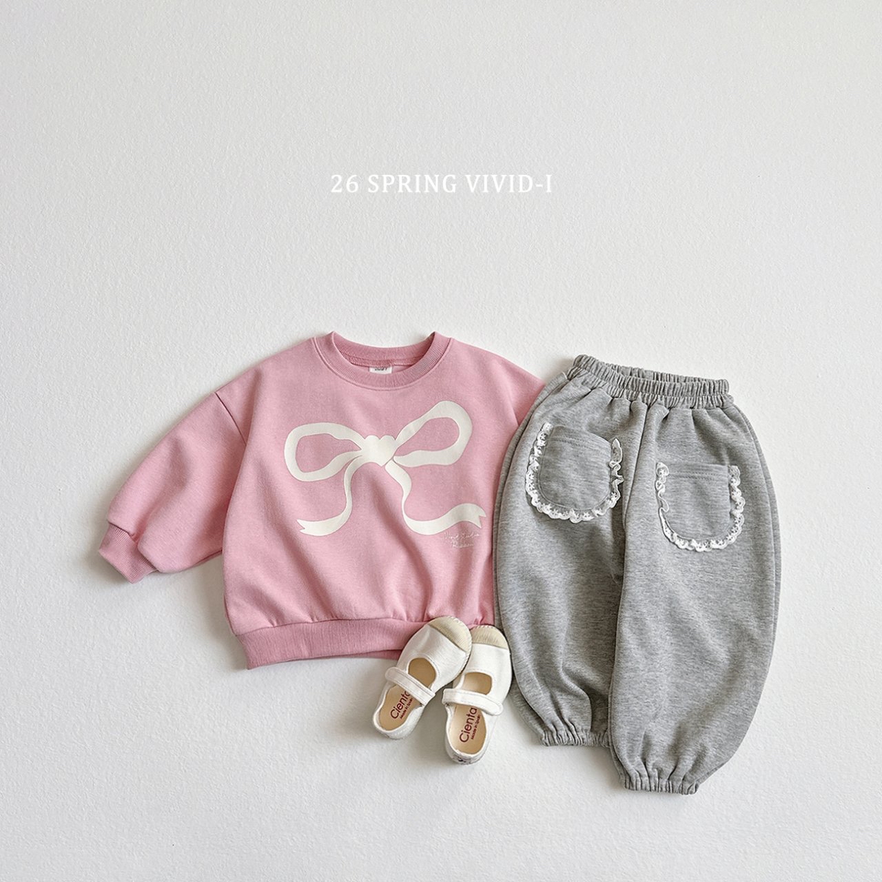 🌸預訂 韓國直送🌸🇰🇷VIVIDI兩色蕾絲口袋寬鬆束腳運動褲