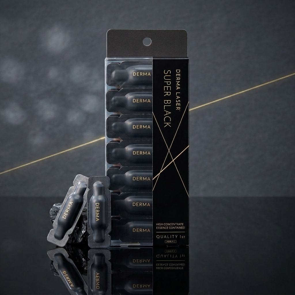 【26年3月新品】【✨️日本🇯🇵 QUALITY 1st Derma Laser Super Black VC 1 Shot Essence 高濃度護理美容液✨️】(一盒28包)  