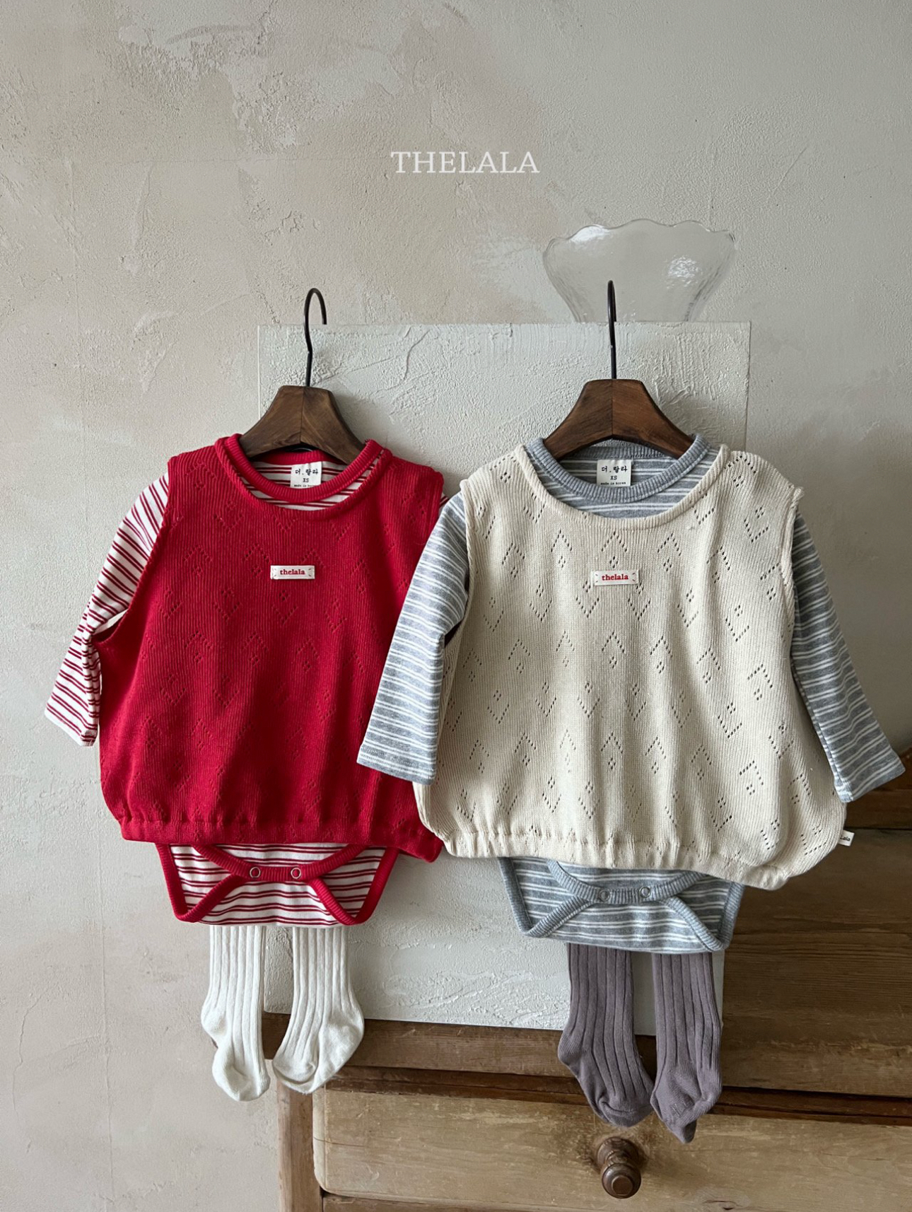 🌸預訂 韓國直送🌸🇰🇷THELALA兩色標籤通花背心胸衣