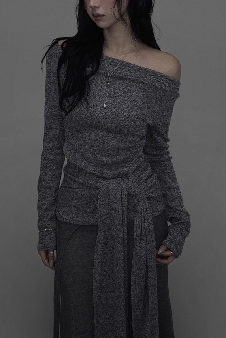 Off-Shoulder Tie-Waist Top