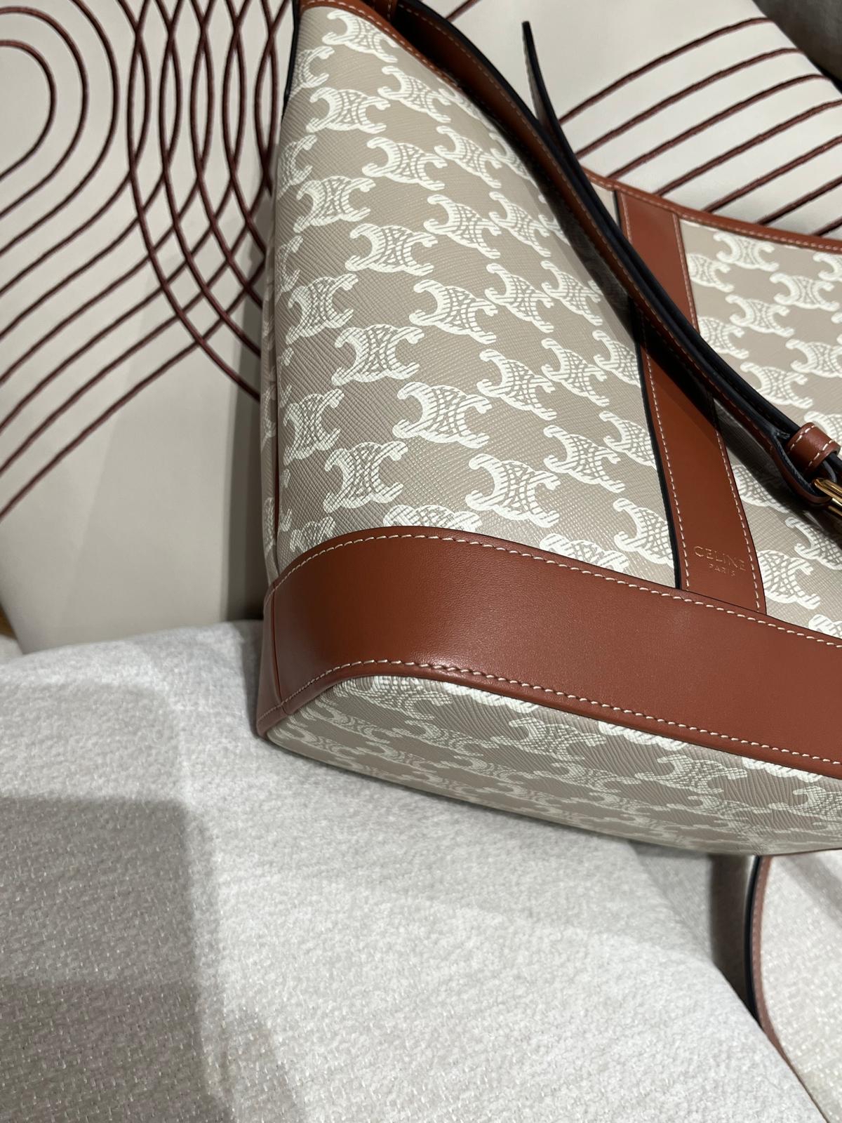 Celine Bucket small IN TRIOMPHE CANVAS AND CALFSKIN 100%Authentic, 98%New ✅Dust bag