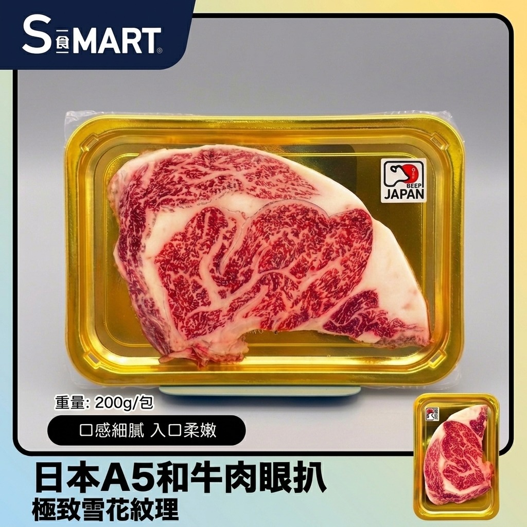 日本鹿兒島A5級和牛肉眼扒200g