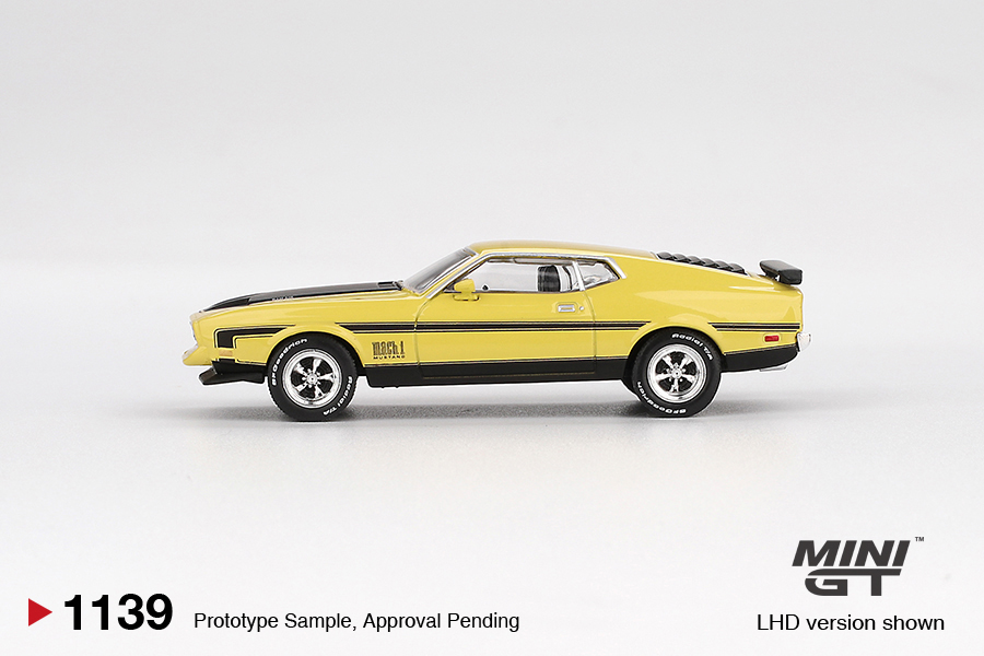 Mini GT 1/64 Ford Mustang Mach1 Grabber Yellow - MGT01139-L