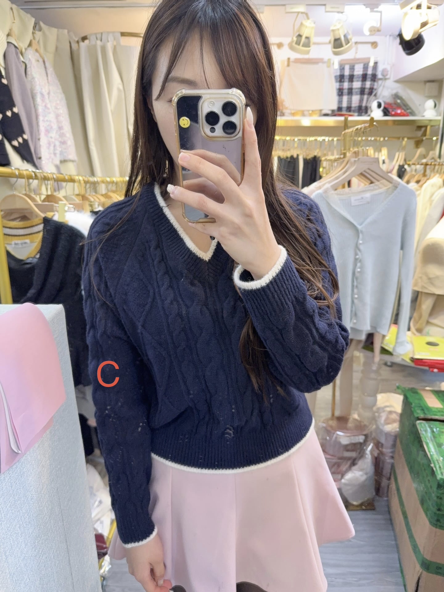 小v麻紋針織top3 色💕💕💕