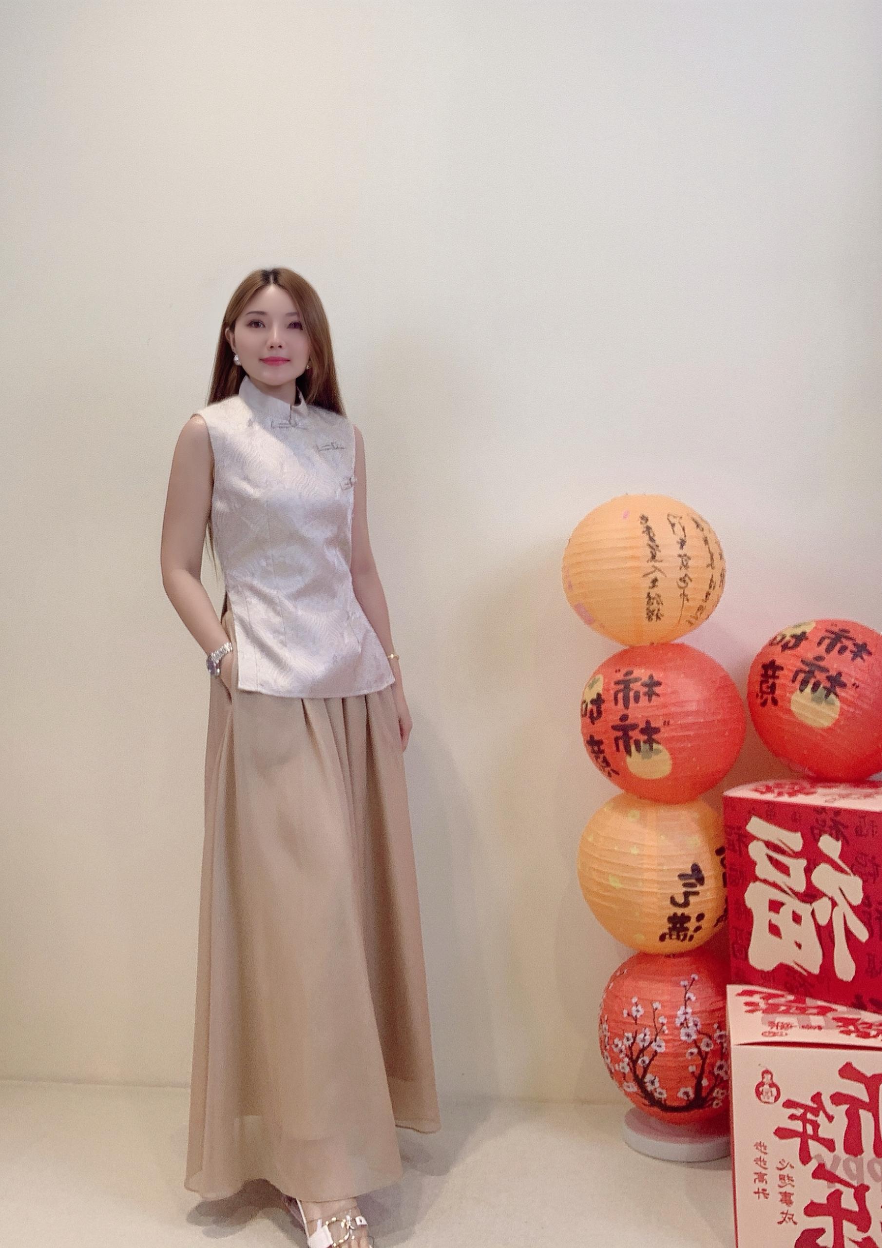 独家轻柔A line 半裙 1633