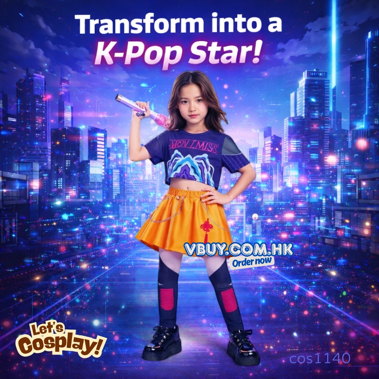 獵魔女團Mira 服裝Kpop Demon Hunters Mira Cosplay 獵魔女團Mira角色服裝 女童角色扮演表演服 生日主角服裝 香港現貨 女童萬聖節服裝 cos1140