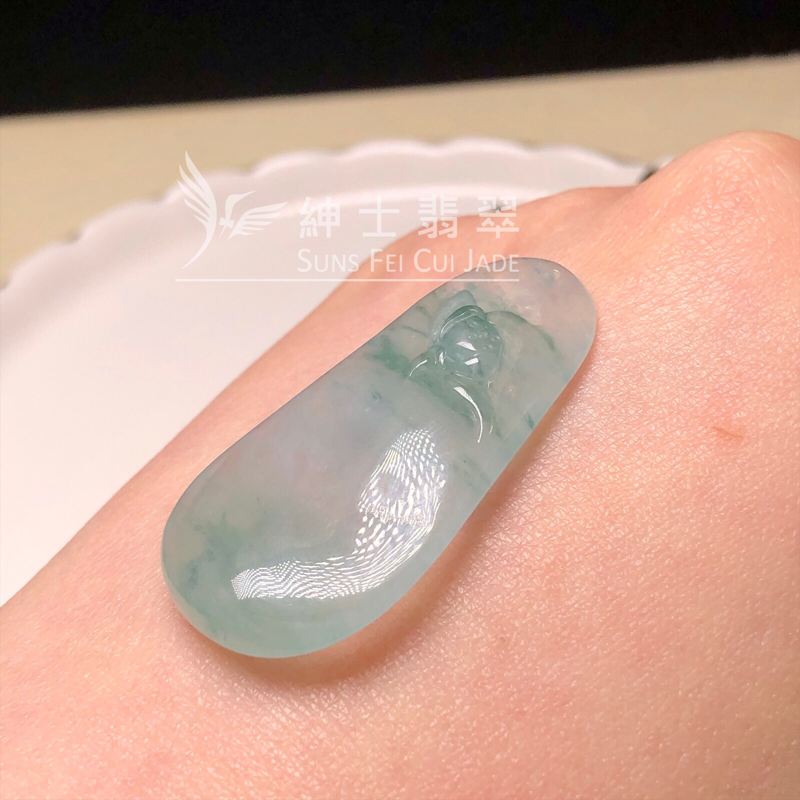 YK00461 冰飄花蓮花吊墜