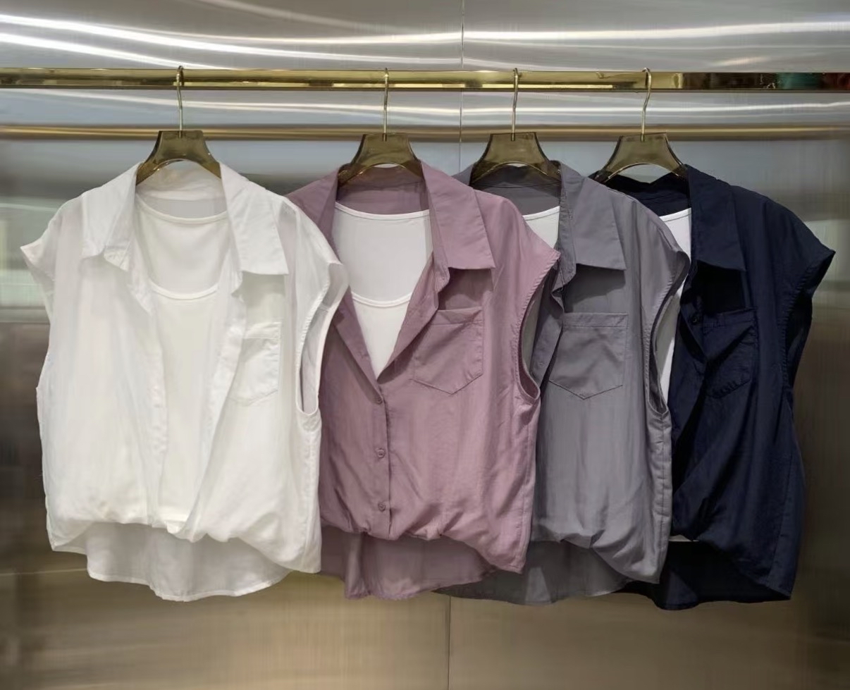 薄爽假兩件恤衫 