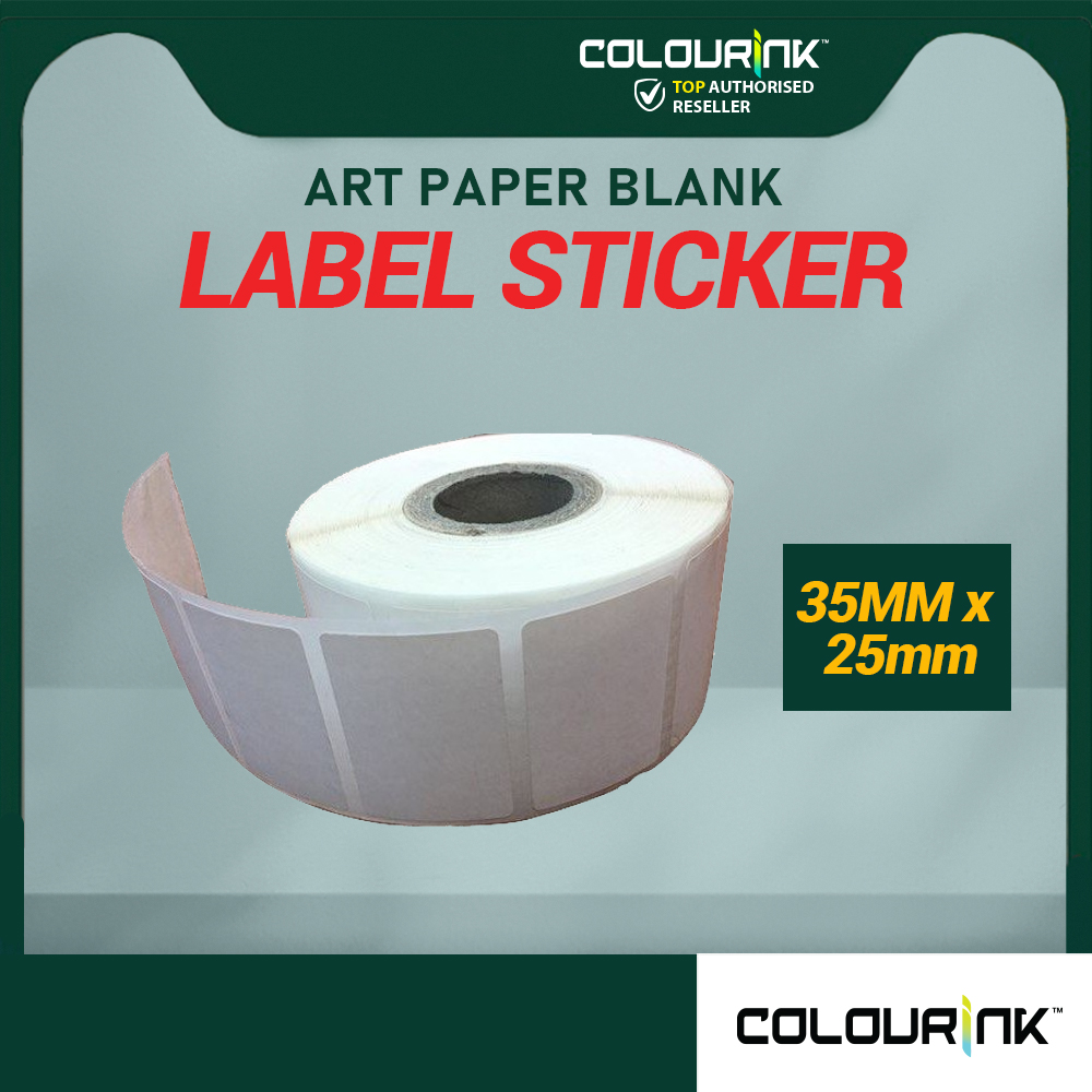 ART PAPER  BLANK LABEL STICKER 25MM X 35MM (2000PC)