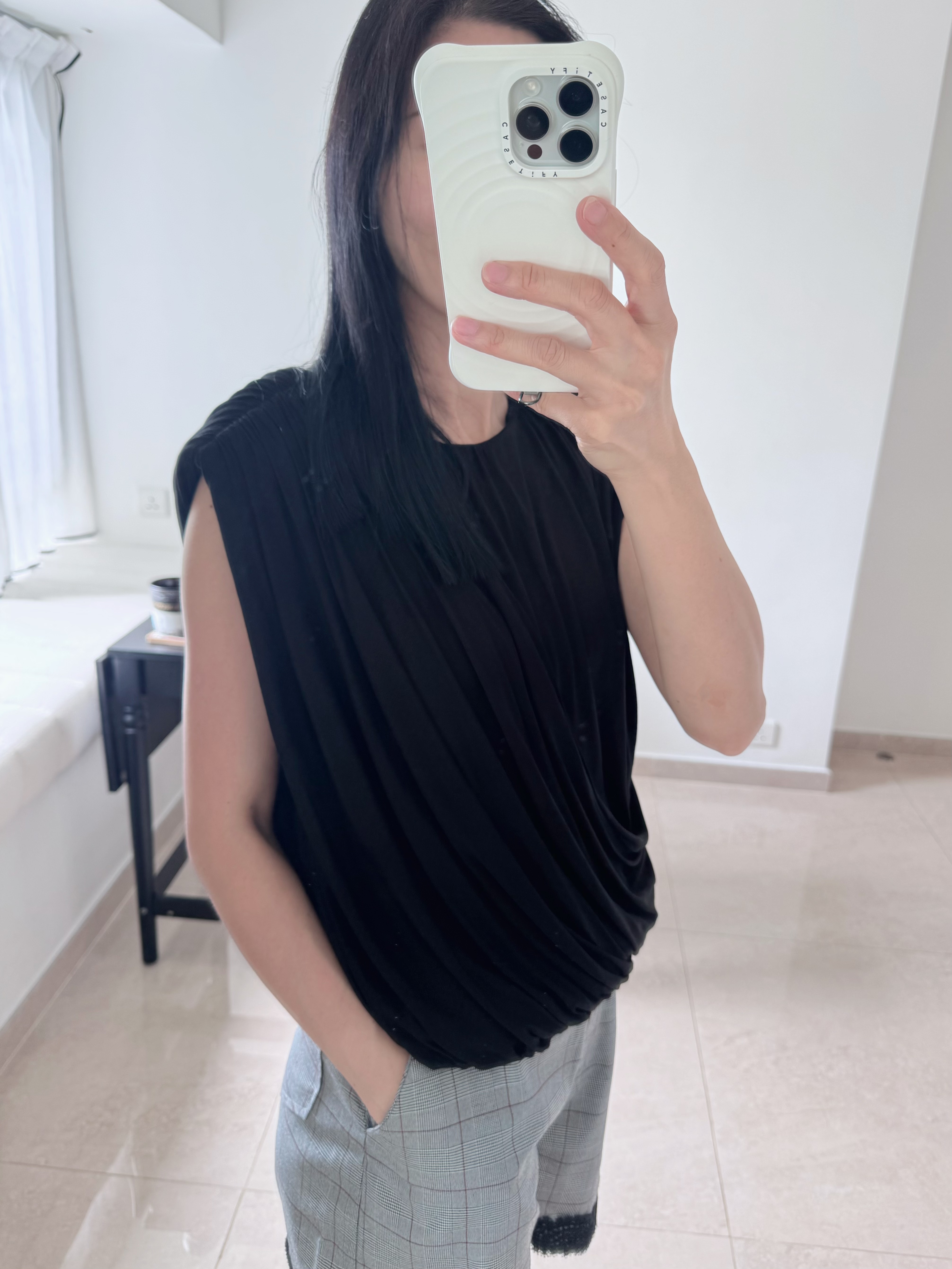 Shirred Top (Black/S)
