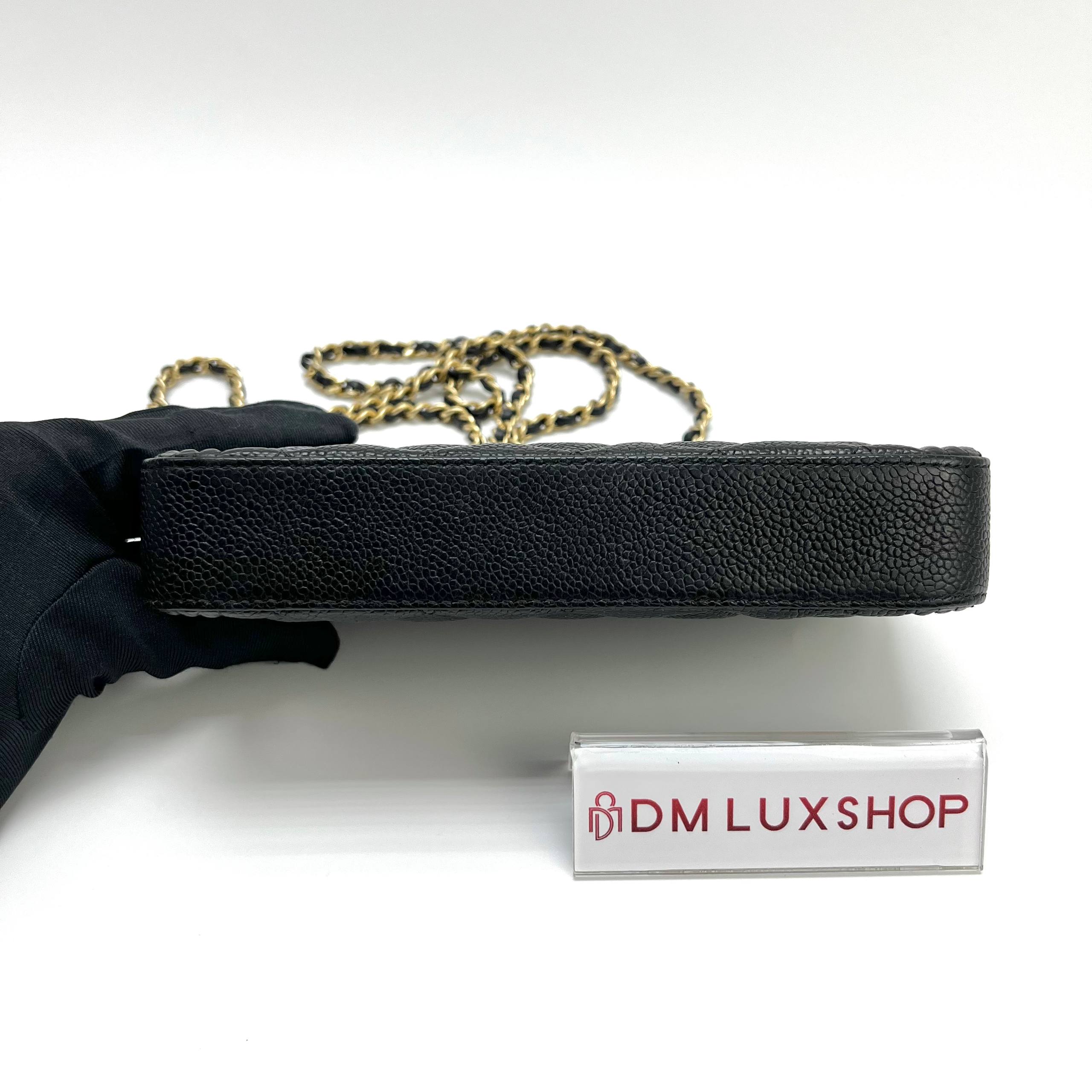 Chanel Black Caviar Boy WOC GHW (Serial 22, Year 2016)