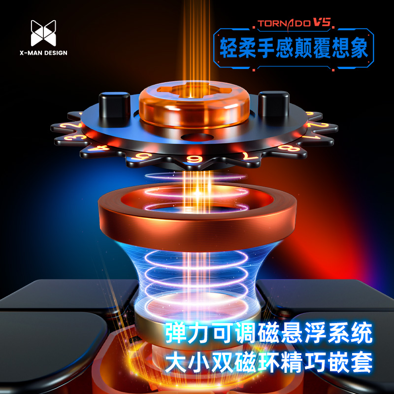 奇藝QY Tornado V5 M 風三階五代 旗艦3x3磁力扭計骰