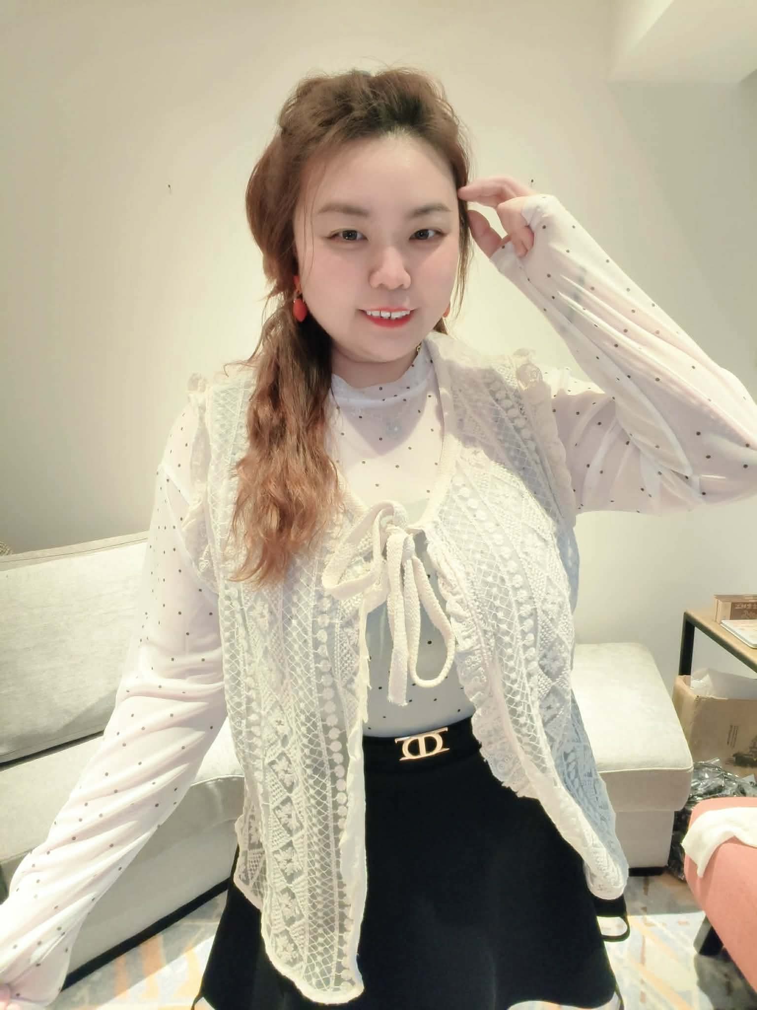 YPB05 W793 全蕾丝绑带马夹外套（⚠️不包括内搭）