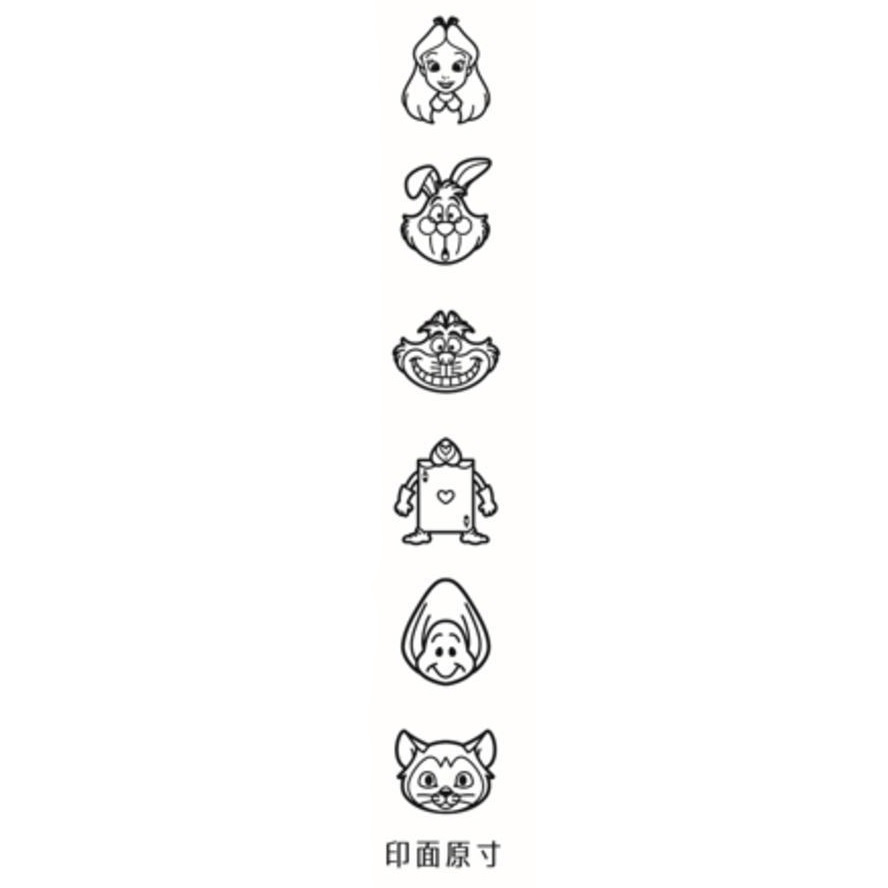現貨｜Disney Alice 愛麗絲 日版 PLUS MART 6連印章 手帳印章 套裝 (233928) 