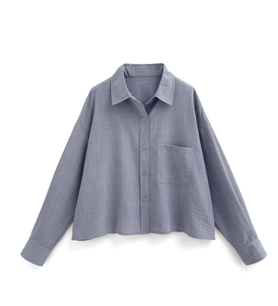 麻質感襯衫 [fo2115]