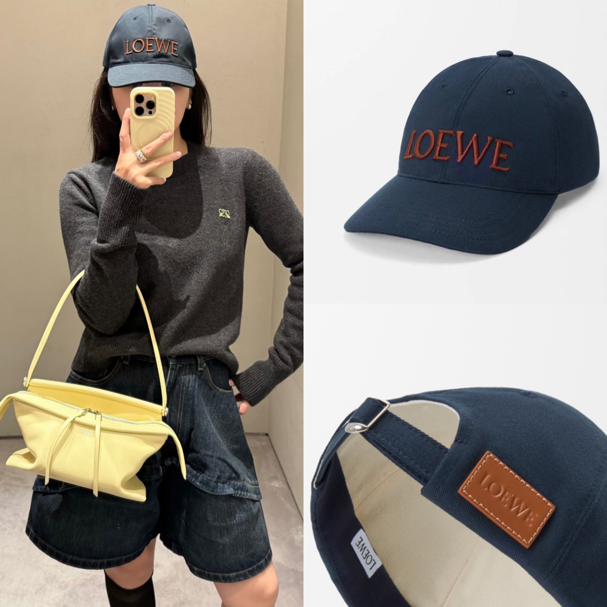 限時優惠✨訂貨🍒Loewe cap 刺繡logo 後有皮章 Size S 57cm M 58cm