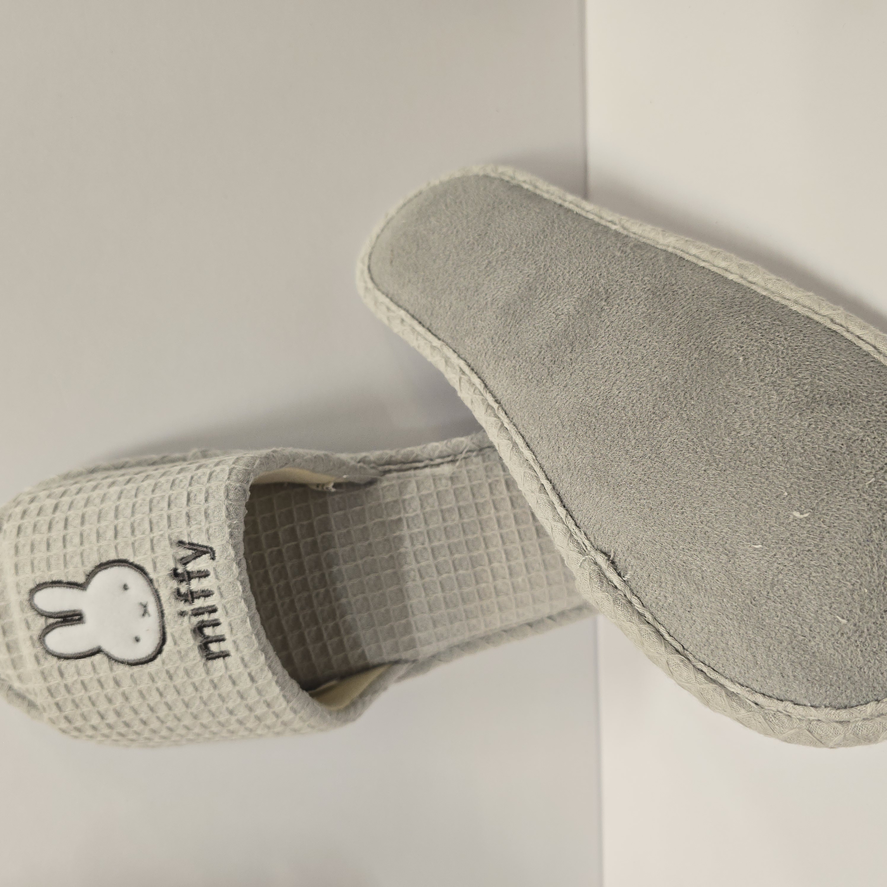 miffy 女士 可洗 毛巾料拖鞋 202-0324 灰