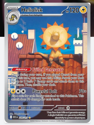 Pokemon TCG Card Game - ASCENDED HEROES -HELIOLISK -229/217