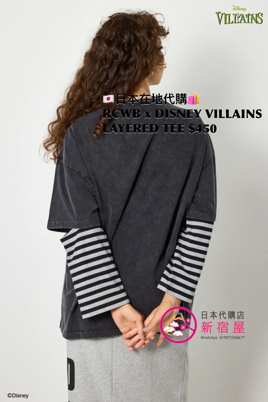 RODEO CROWNS WIDE BOWL x DISNEY VILLAINS LAYERED T-SHIRT