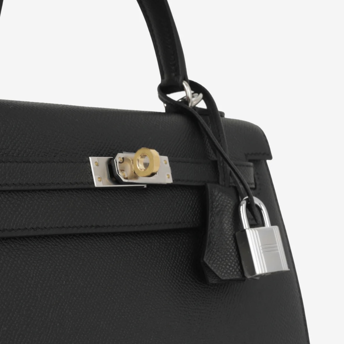 Hermes 全新🆕 Kelly 25 Noir黑色 Epsom皮 Electrum buckle金銀鴛鴦扣