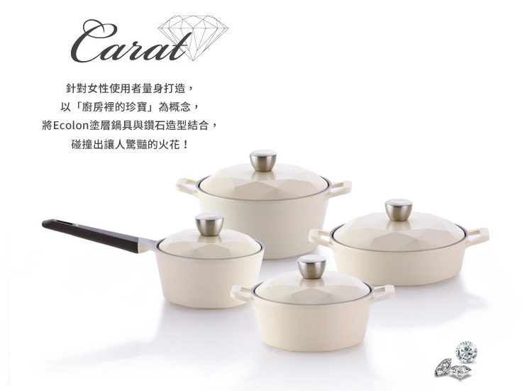 Neoflam Carat 陶瓷不沾鑽石鍋廚具系列