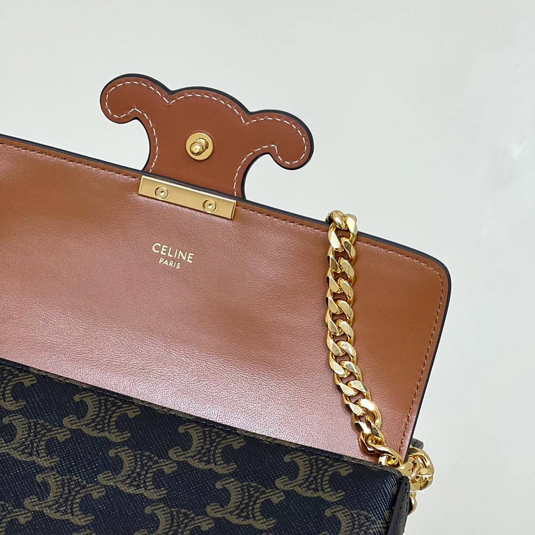 🔥大货实拍图 𝗖𝗘𝗟𝗜𝗡𝗘 ♥ 𝗧𝗥𝗜𝗢𝗠𝗣𝗛𝗘浮雕腋下包 型号：199243 尺寸：20.5*11.5*4cm