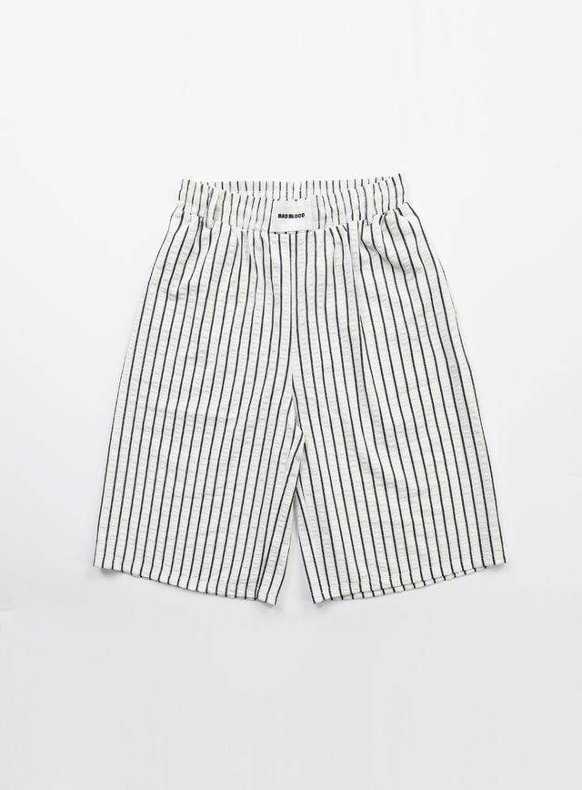 ★BADBLOOD★ Beyond Cash Soft Bermuda Pants Tobacco w-srt24- Badblood [w-srt24-060] AJ Easy Bermuda Pants - White/Stripe