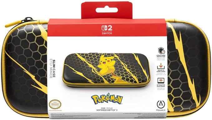 SW2 PowerA 超薄便攜收納包 精靈寶可夢 比卡超 Storm / Slim Case (Pikachu Storm) SW2-0359