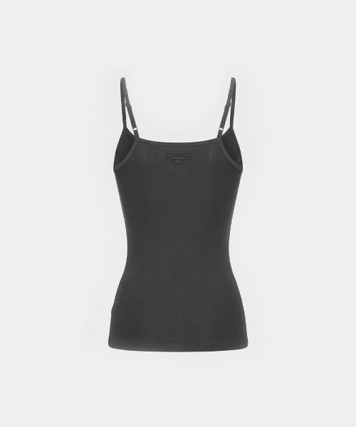 BS Cotton Jersey String Tank - Charcoal
