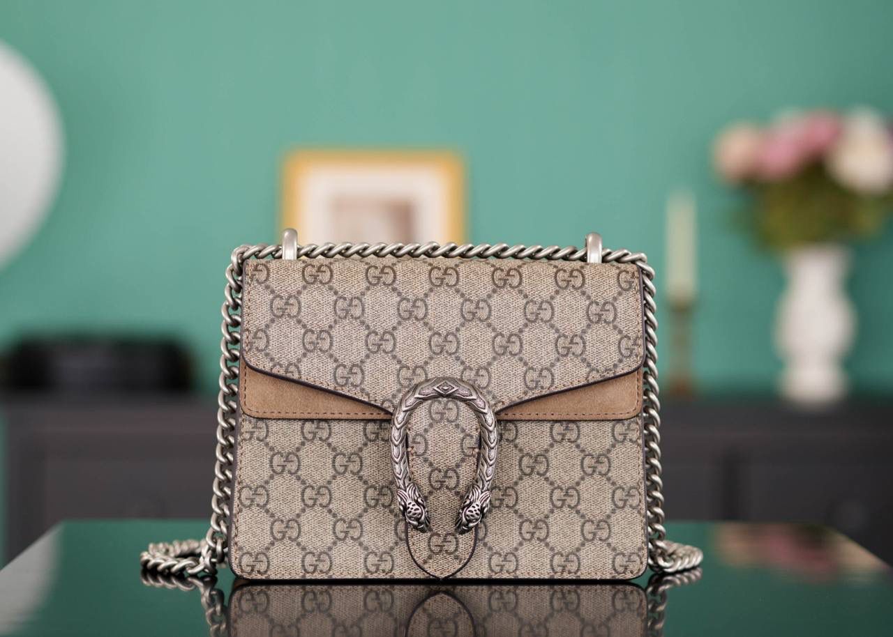 🥯GG Dionysus系列经典酒神 老花卡其 20cm GG家长青款，酒神里面的经典基础款 出镜率非常高 简直是穿搭利器 官方款号 421970 尺寸：20x15x5cm