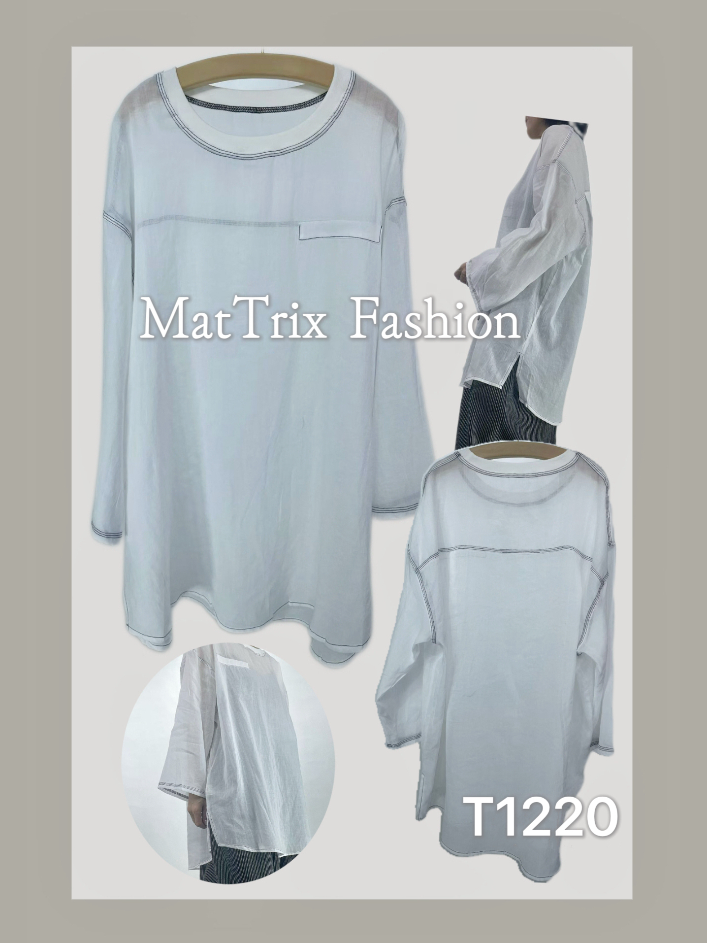 T1220明線紡紗Top 原價$280