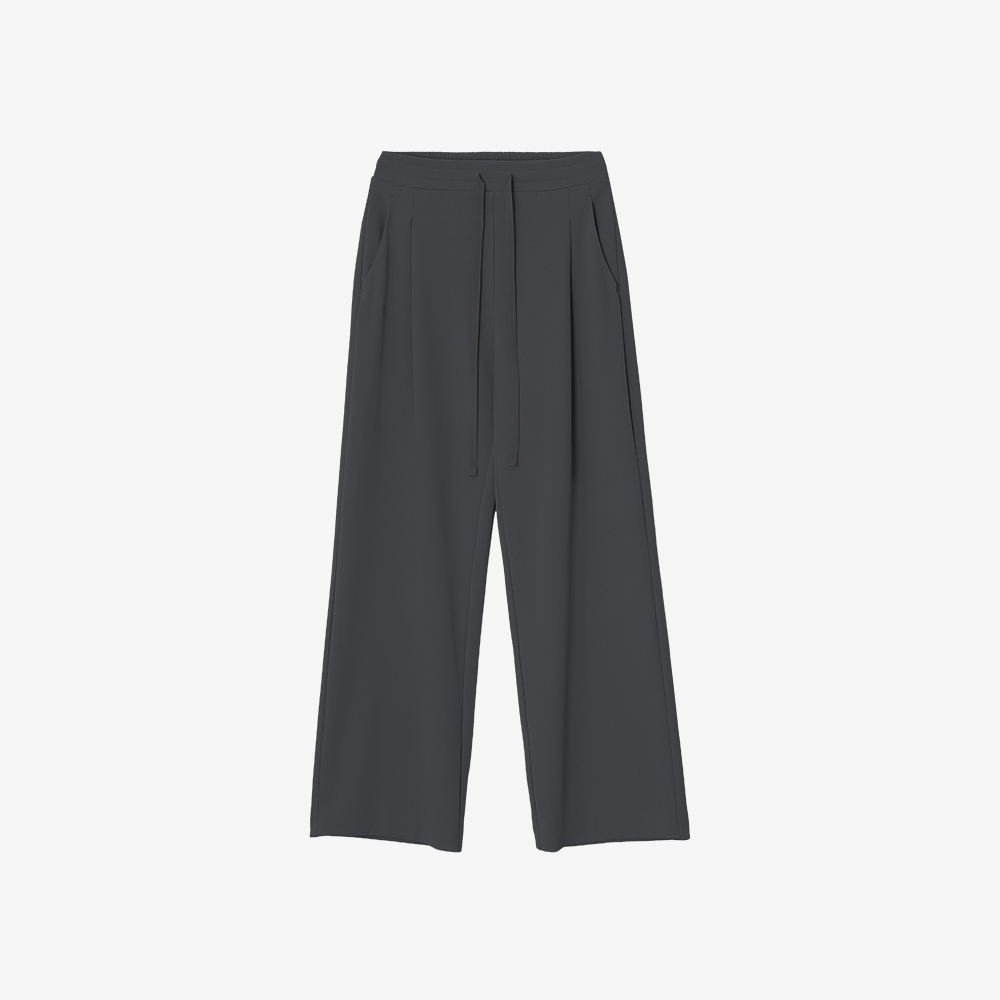 【返工去街街之選】預購_FFWSPT136 All Day Move String Semi-Wide Pants by front2line