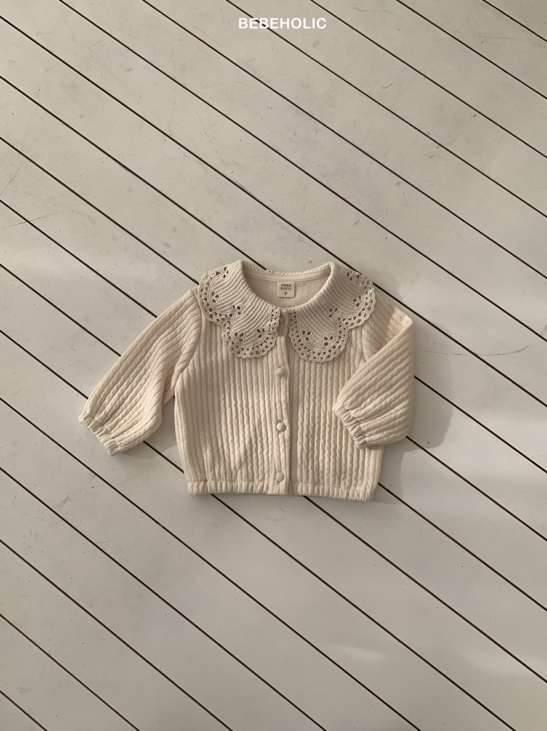 🌸預訂 韓國直送🌸🇰🇷BEBEHOLIC兩色蕾絲花邊翻領開襟外套