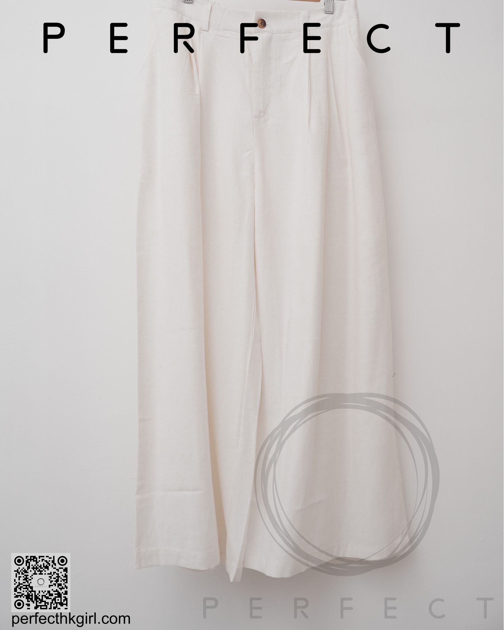 P0009_麻質文青通爽直腳褲（百搭米白色）