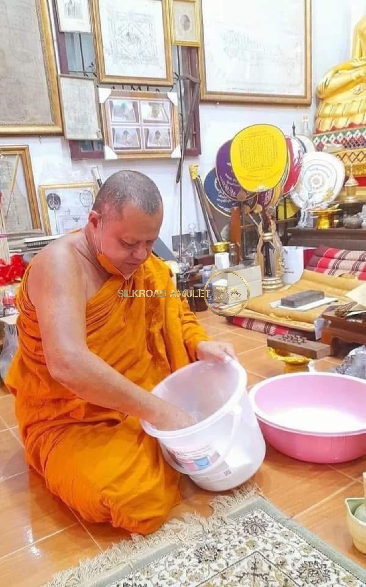 龍婆披贊 佛曆2551 如願符珠 附光學級高透防水殼｜師父親手寫符