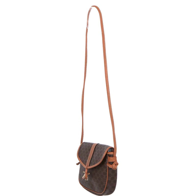 Celine Brown Macadam Shoulder Bag