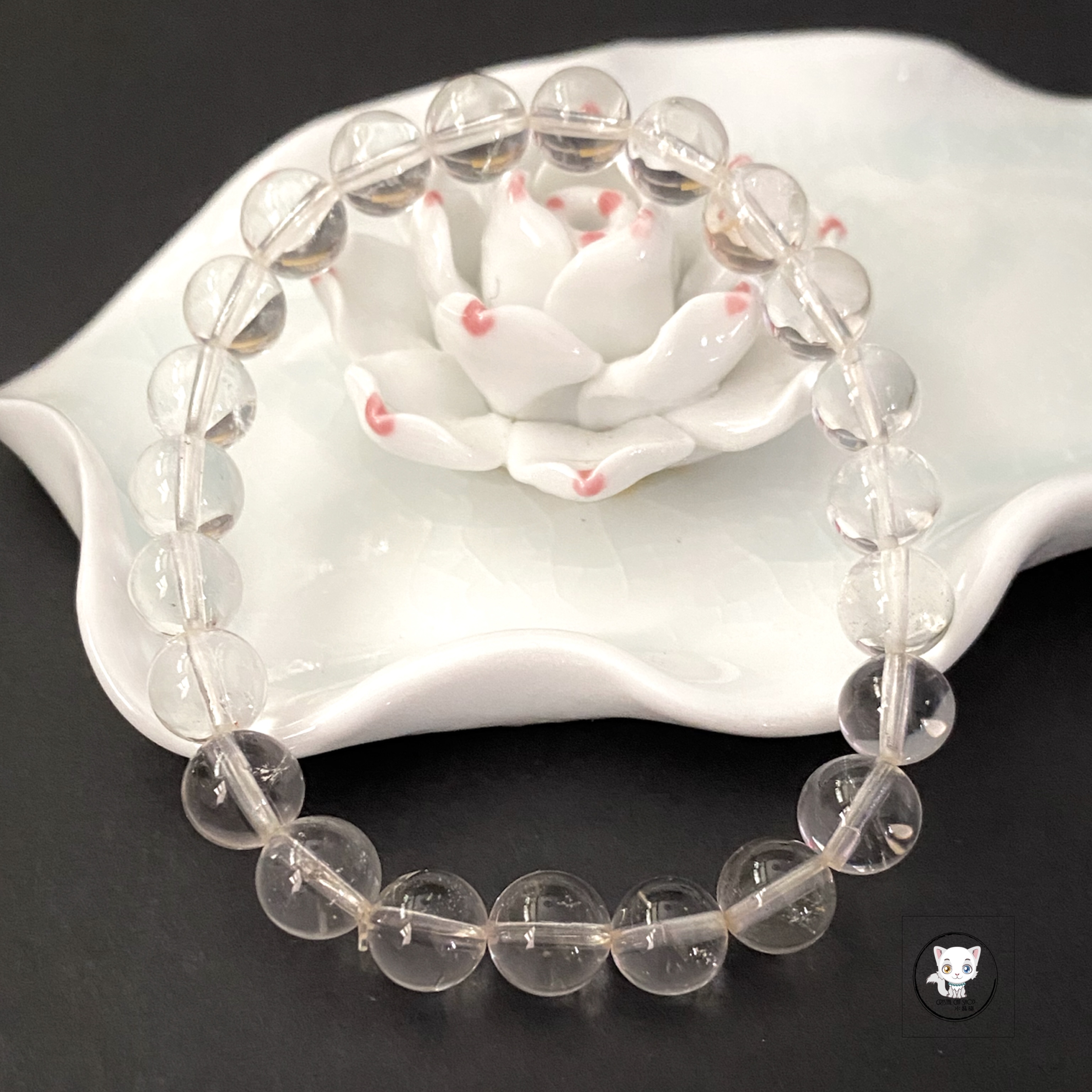 天然白水晶手鏈 8mm