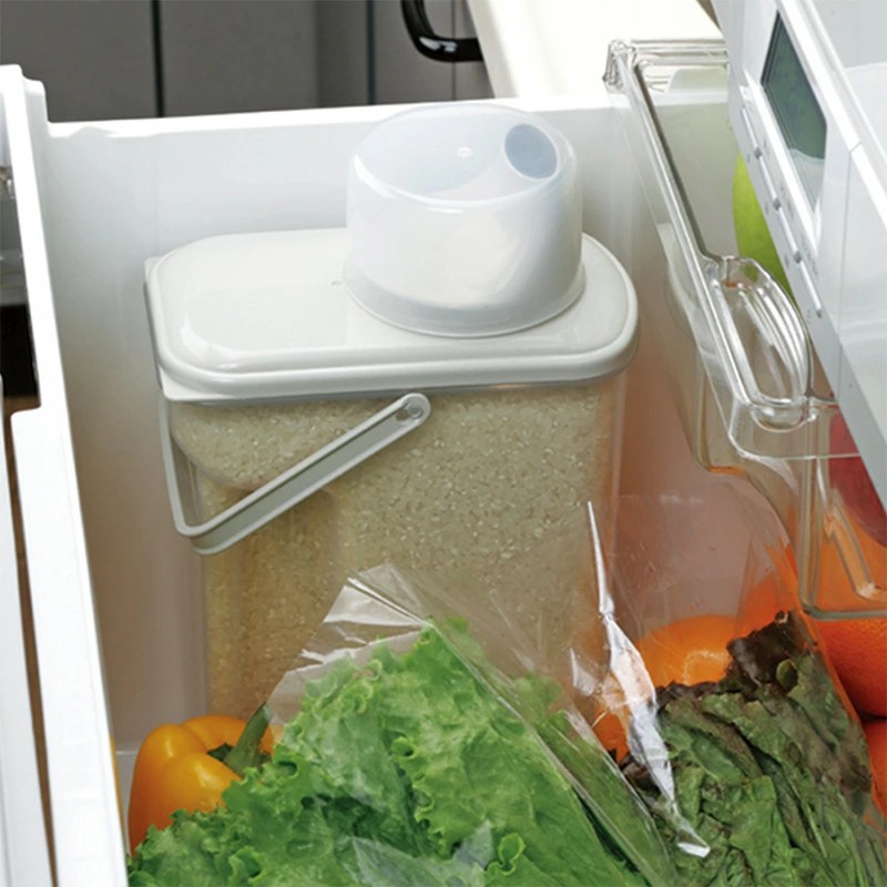 🔥🔥【日本製《PEARL METAL》冰箱門專用手提式 2kg 儲米瓶連計量杯】