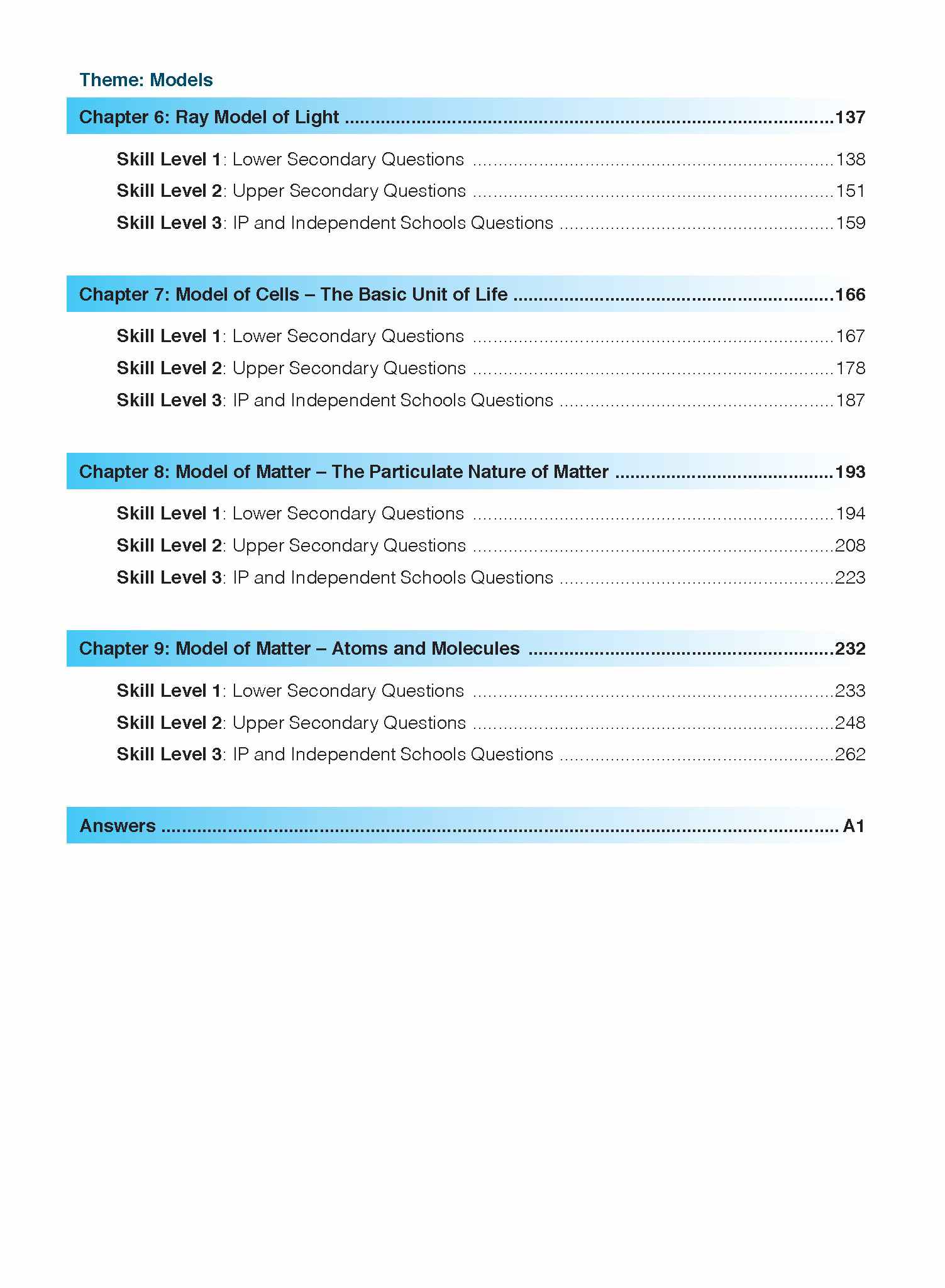 Secondary 1 Science Topical Course Assessment for G3 and IP