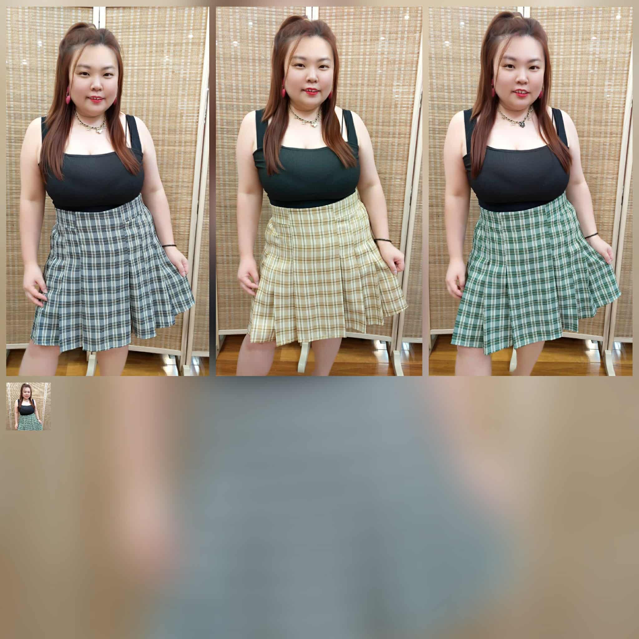 ENG08 格子JK百褶裤裙