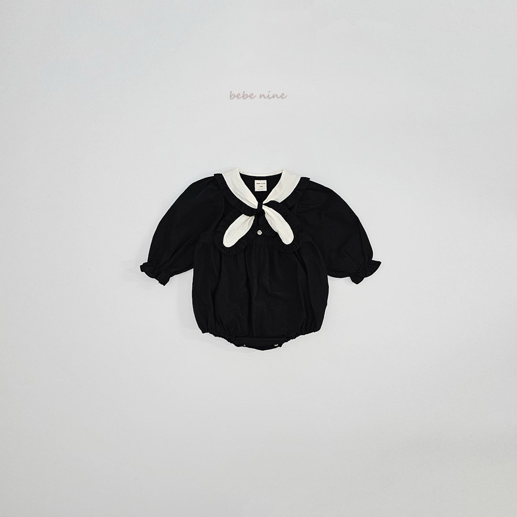 🌸預訂 韓國直送🌸🇰🇷Bebenine兩色荷葉花邊領巾寬鬆長袖包屁衣