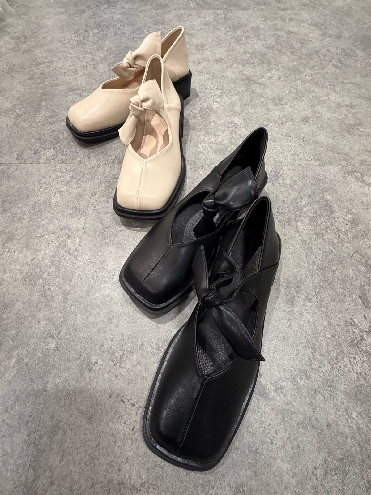 復古方頭瑪麗珍鞋